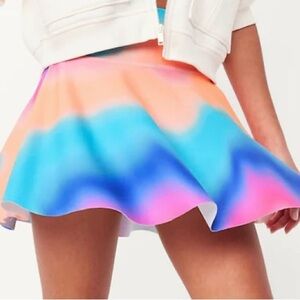 Girls rainbow color skort